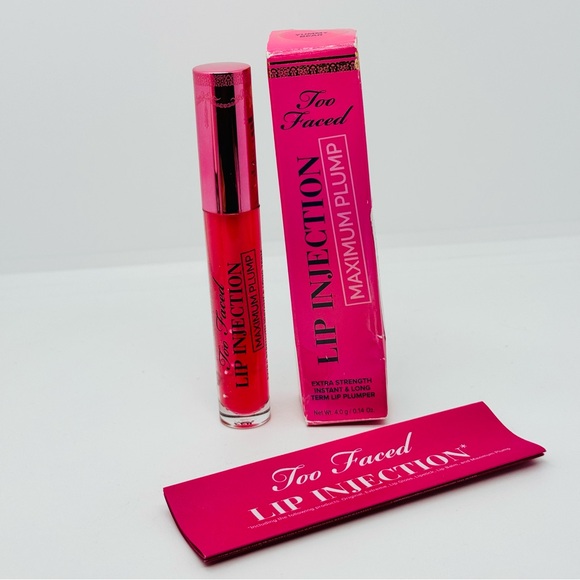 Too Faced Lip Injection Maximum Plump Gloss Yummy Bear Brand New in Box - Picture 2 of 6